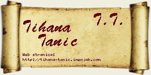 Tihana Tanić vizit kartica